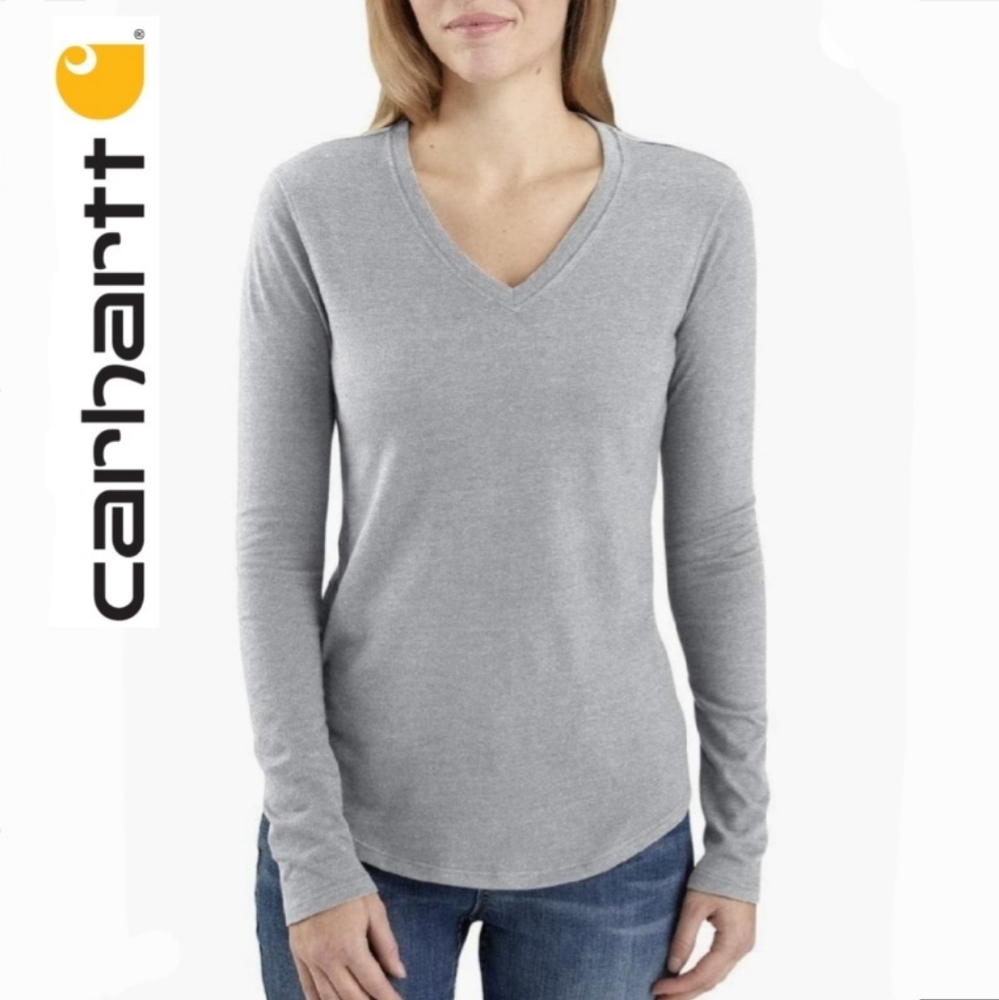 Carhartt Women's Relaxed Fit V-Neck Long Sleeve